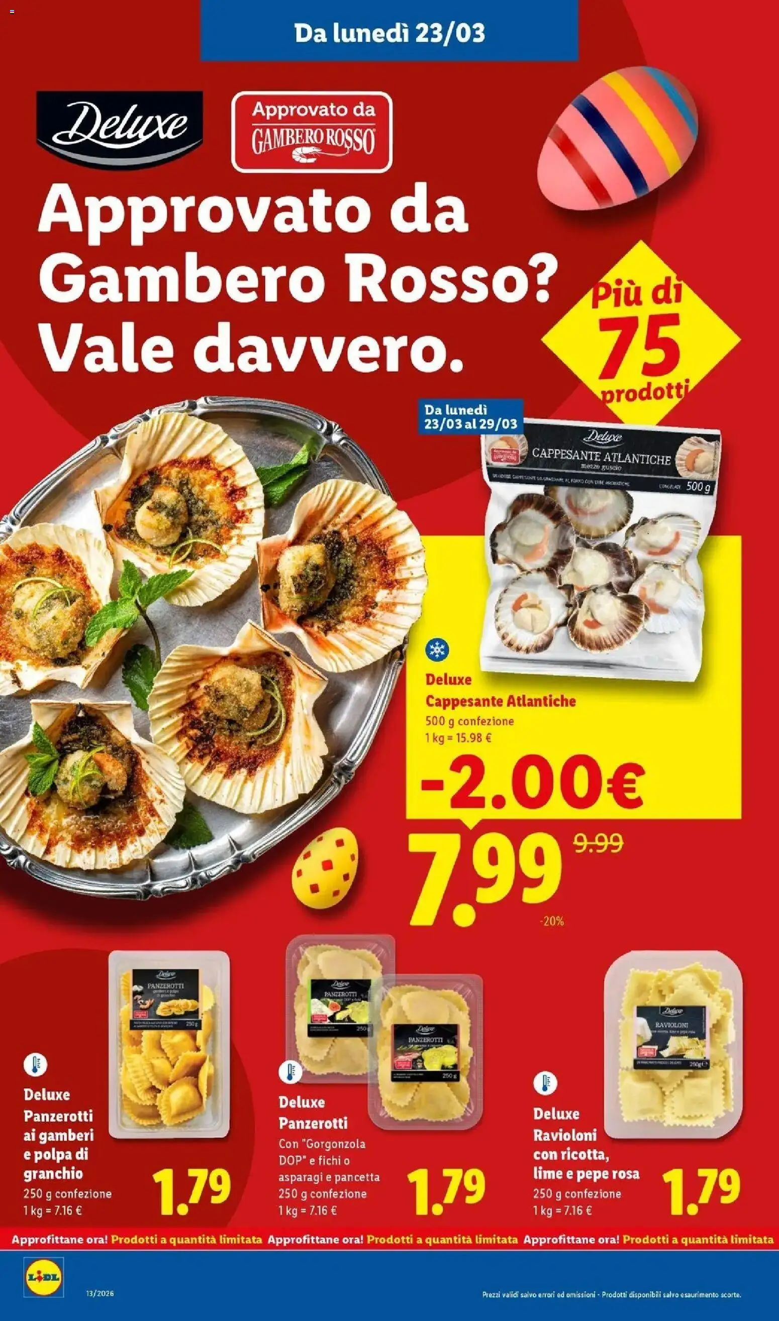 Volantino Lidl del 22.03.2026 | Pagina: 16 | Prodotti: Gamberi, Pepe, Lime, Gorgonzola