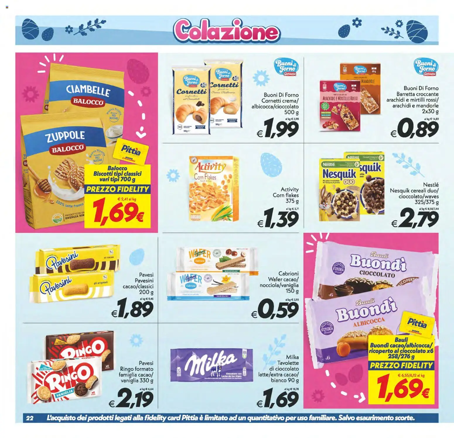 Volantino SuperConveniente del 27.03.2026 | Pagina: 22 | Prodotti: Cioccolato, Biscotti, Mirtilli, Barretta