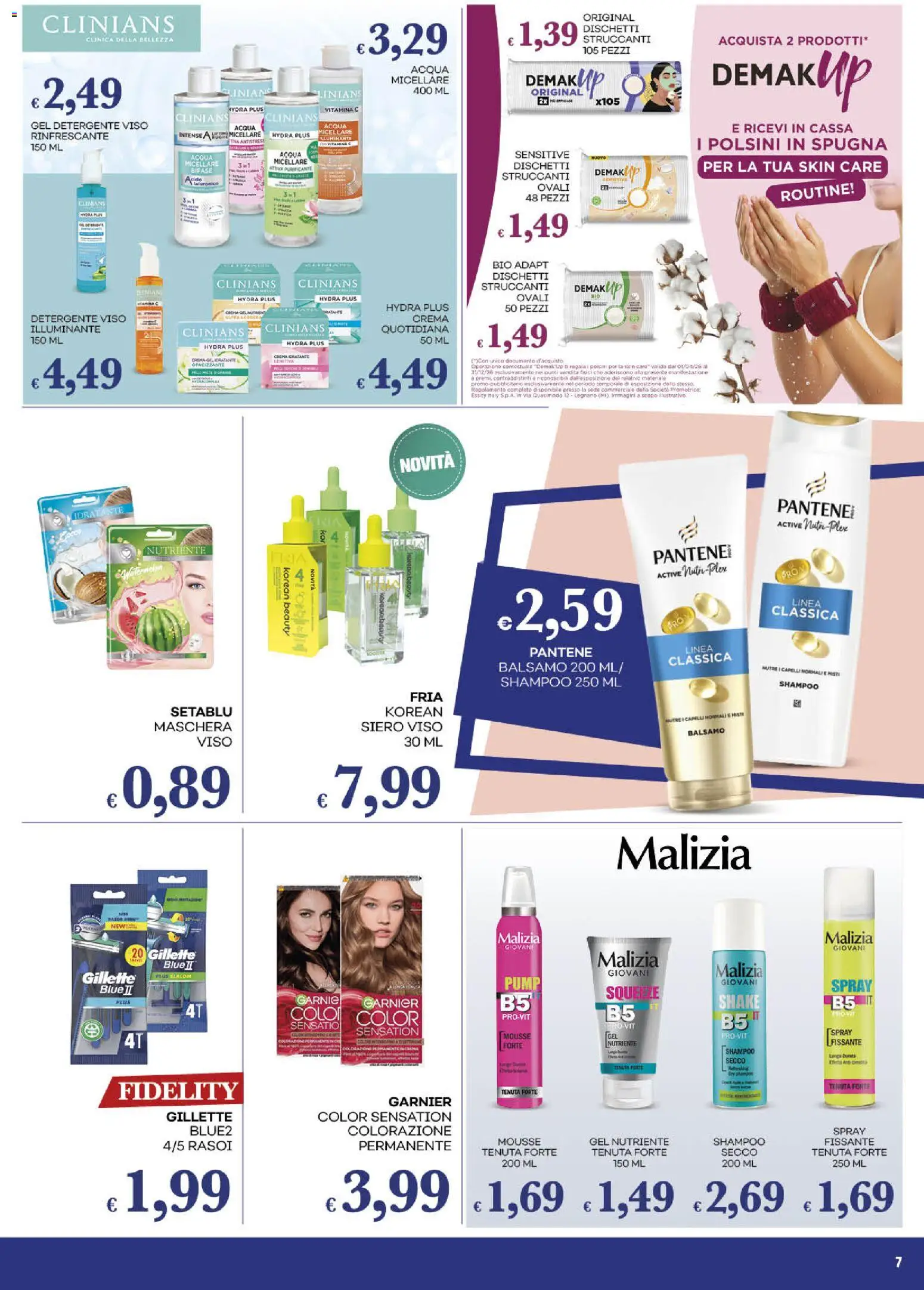 Volantino Pilato del 14.04.2026 | Pagina: 7 | Prodotti: Illuminante, Detergente, Dischetti struccanti, Acqua