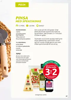 Forhåndsvisning av Joker Eldorado oppskriftshefte gyldig fra 02.03.2026 | Side: 27 | Produkter: Pizza, Смородина, Пов'язка еластична, Plăci policarbonat
