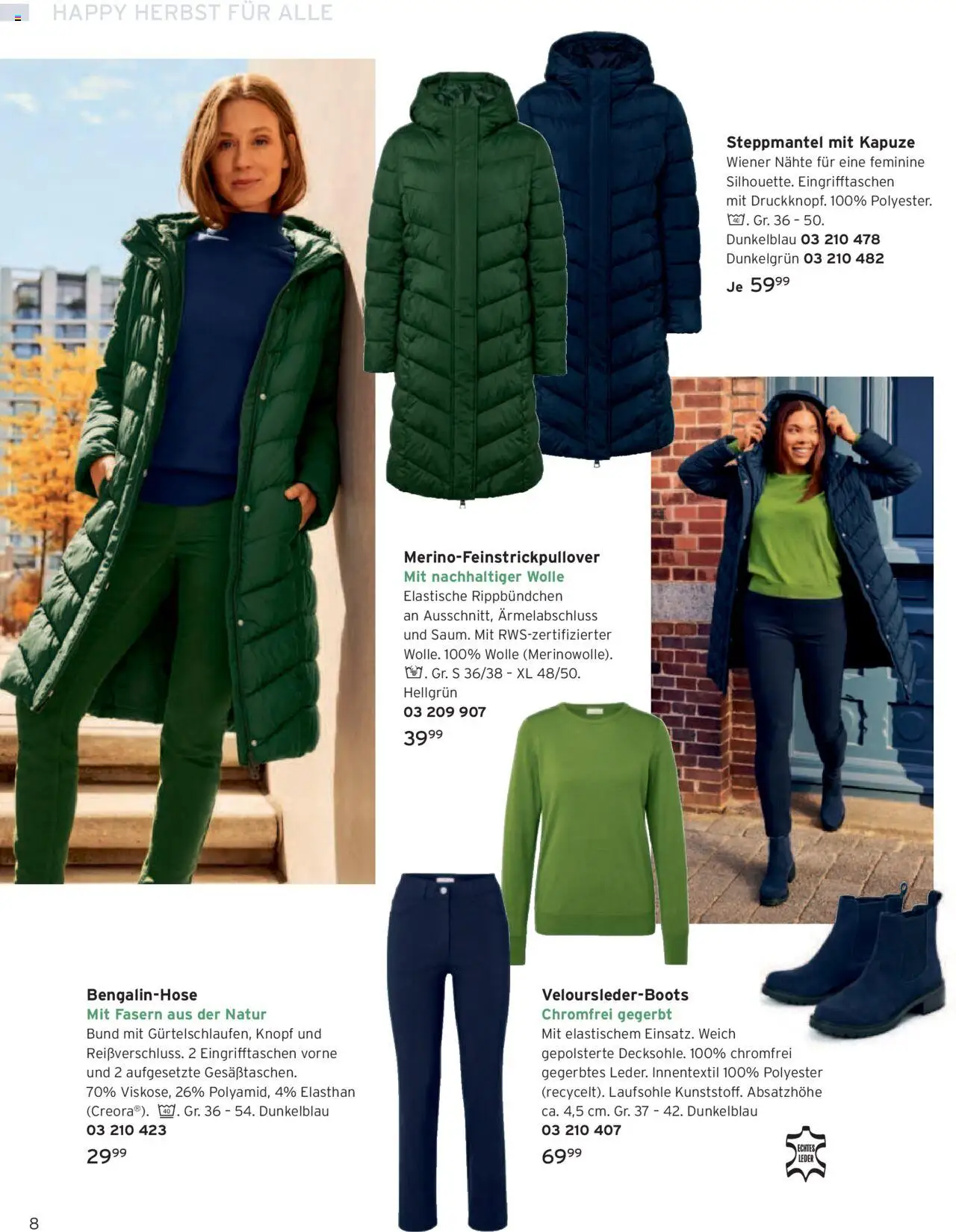 Katalog Tchibo Herbst – gültig ab 15.09.2025 | Seite: 8 | Produkte: Steppmantel