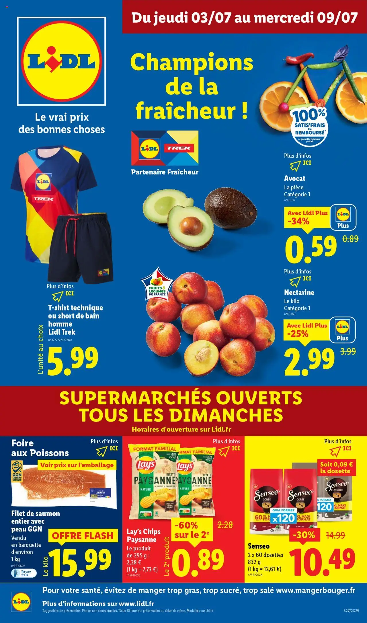  | Page: 1 | Produits: Avocat, Saumon entier, Senseo, Chips