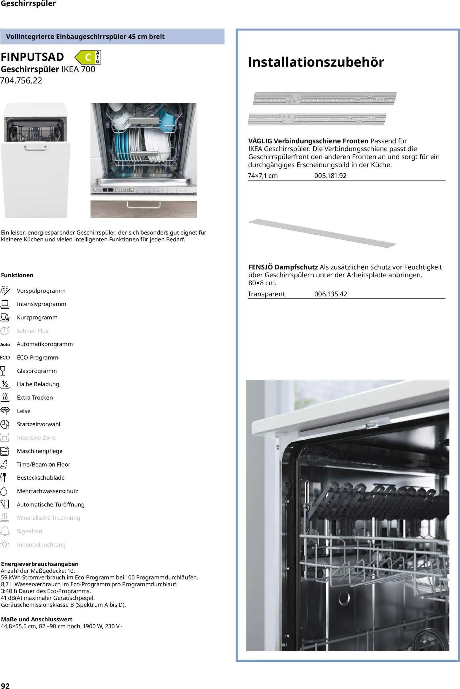 Ikea Elektrogeräte – gültig ab 02.01.2026 | Seite: 92 | Produkte: Geschirrspüler, Kuchen