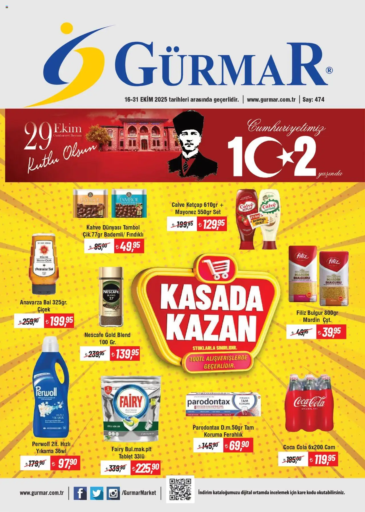 Gürmar - Katalog - 16.10.2025 tarihinden itibaren geçerlidir | Sayfa: 1 | Ürünler: Kahve, Ketçap, Mayonez, Tablet