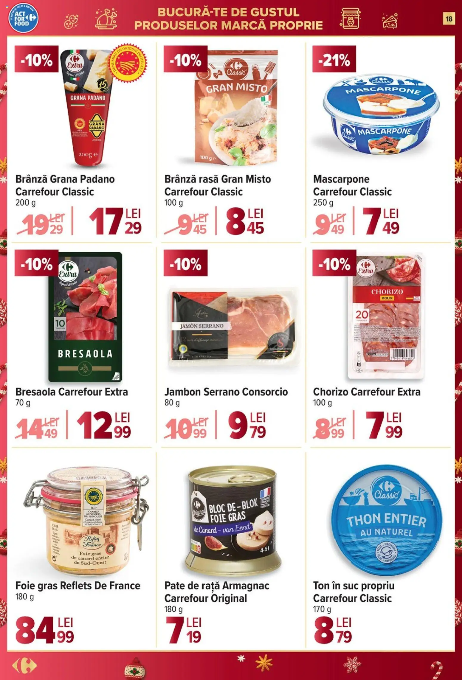 Noul catalog Carrefour – valabil de la 27.12.2025 | Pagină: 18 | Produse: Pate, Rață, Brânză, Mascarpone