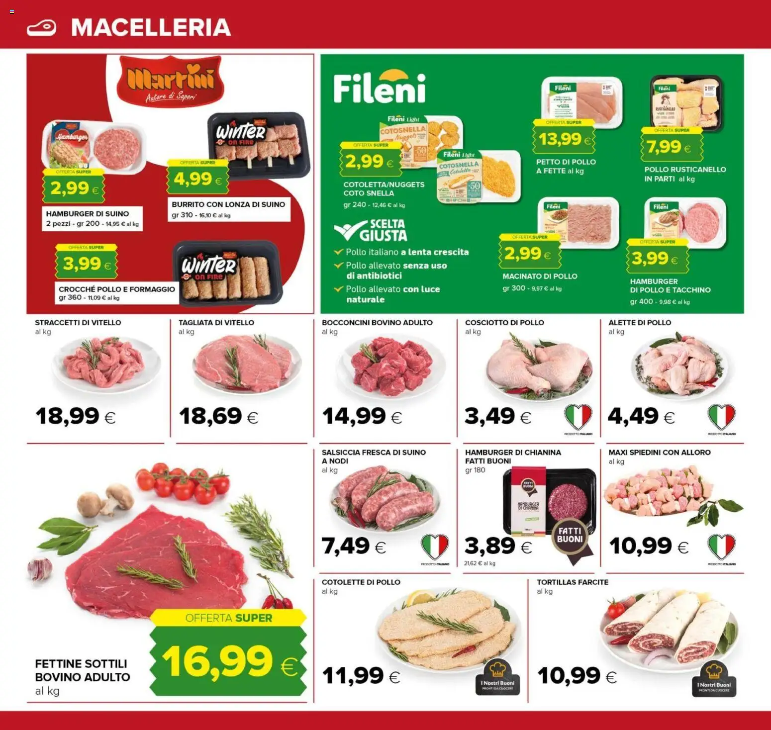 Volantino Tigre del 12.03.2026 | Pagina: 4 | Prodotti: Pollo, Tacchino, Salsiccia, Vitello