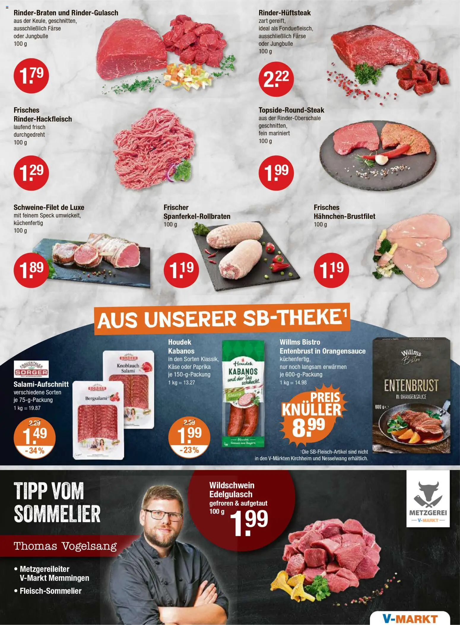 V-Markt - Schwaben / Oberbayern – gültig ab 18.12.2025 | Seite: 3 | Produkte: Rinderbraten, Rindergulasch, Käse, Knoblauch