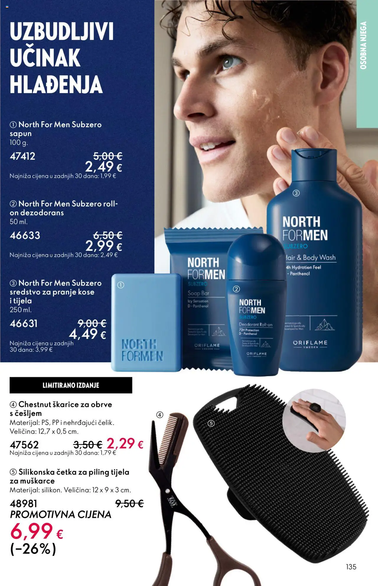 Oriflame katalog | vrijedi od 08.10.2025 | Stranica: 135 | Proizvodi: Roll on, Četka, Piling, Sapun