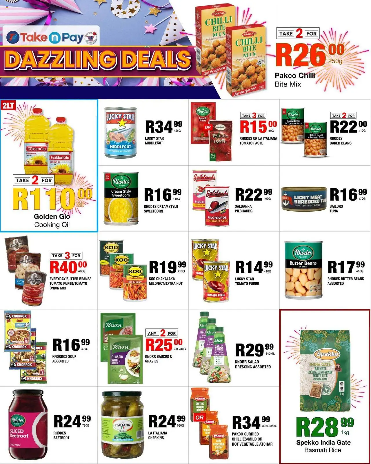 New Take n Pay catalogue – valid from 06.10.2025 | Page: 3 | Products: Gate, Atchar, Salad, Salt