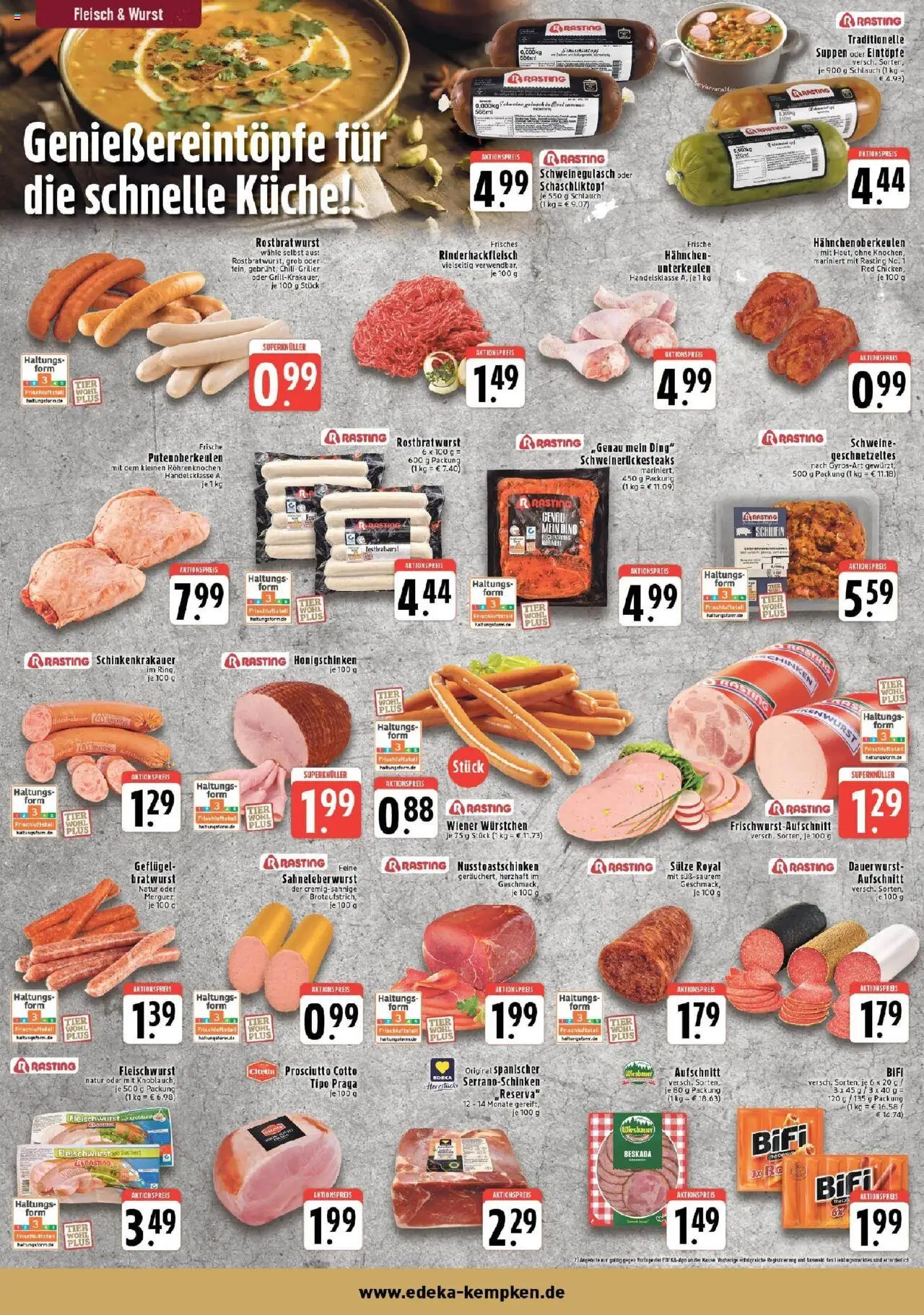 Edeka prospekt Krefeld	 - gültig ab dem 11.08.2025 | Seite: 4 | Produkte: Wiener wurstchen, Bratwurst, Chili, Griller