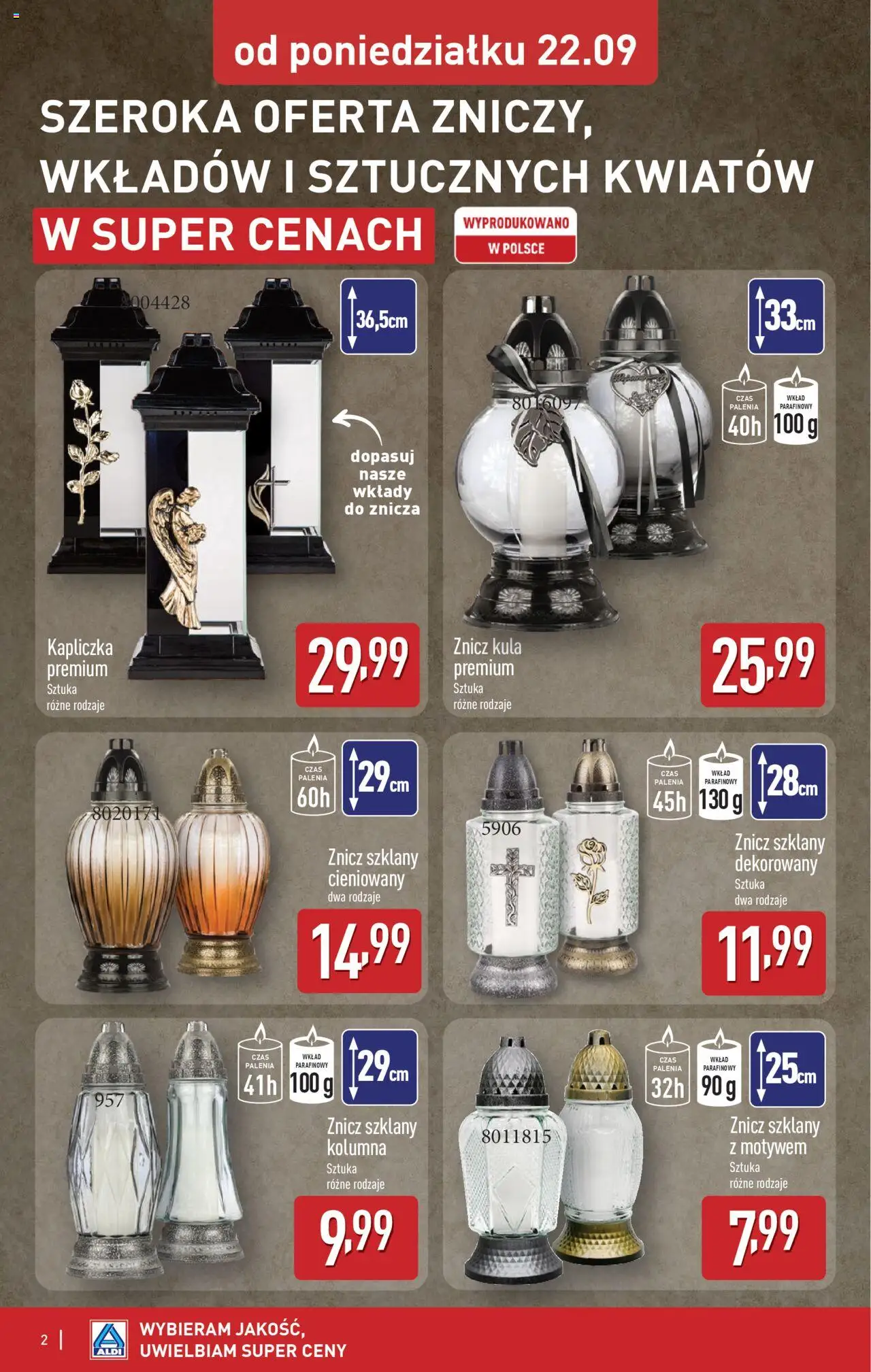 Aldi Gazetka - Światełko pamięci od 22.09.2025 | Strona: 2