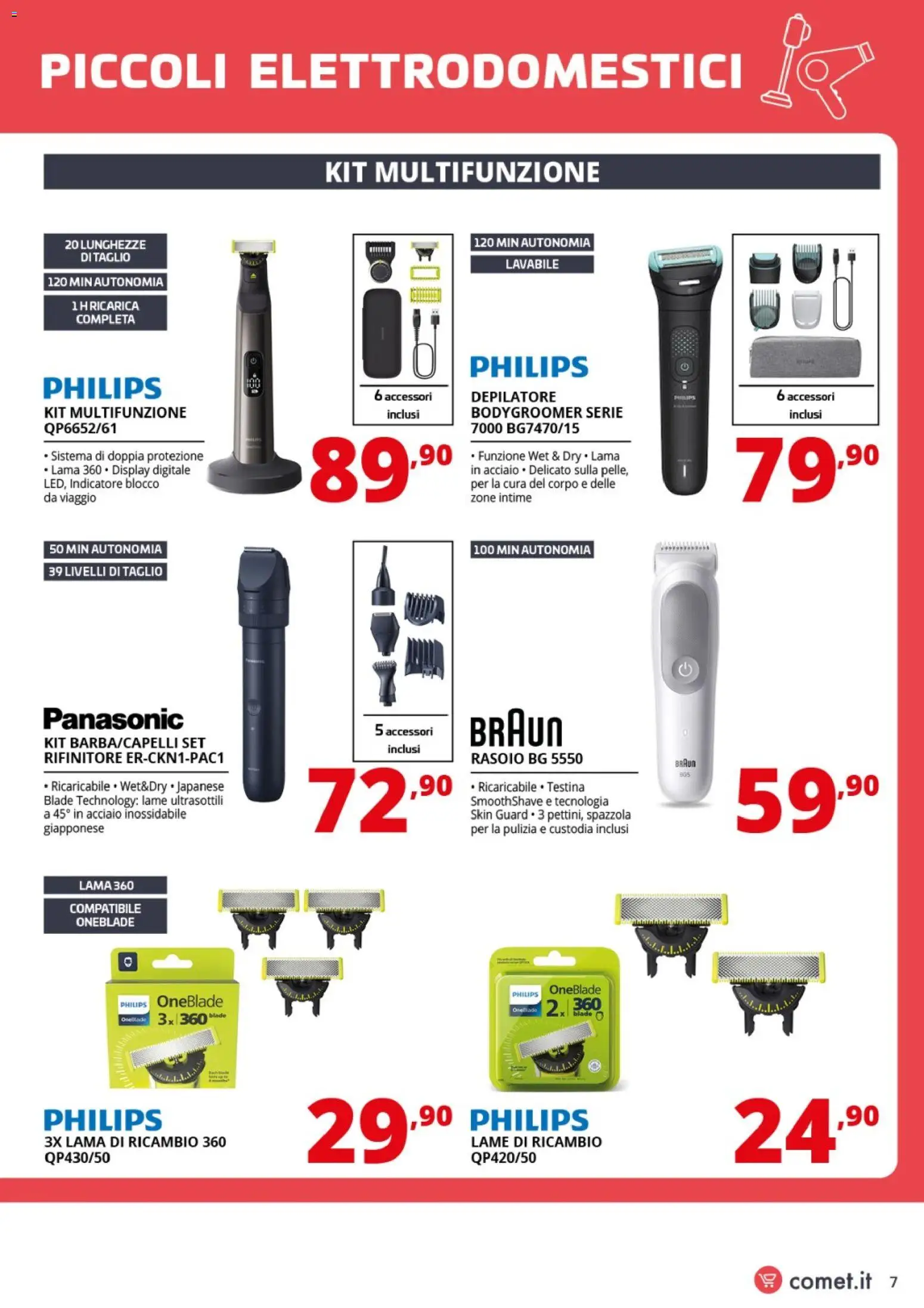 Volantino Comet del 20.03.2026 | Pagina: 7 | Prodotti: Spazzola, Rasoio