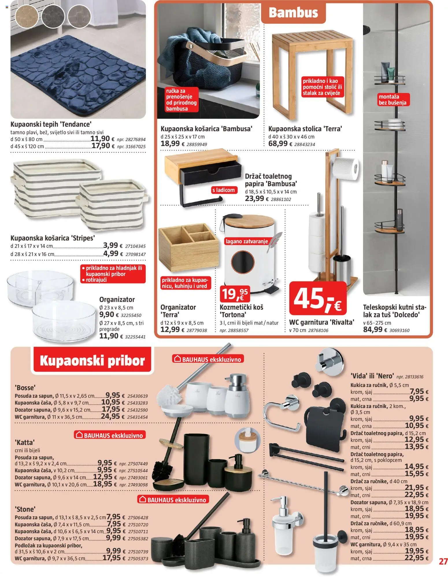 Bauhaus katalog | vrijedi od 01.01.2026 | Stranica: 27 | Proizvodi: Stolić, Stolica, Tepih, Hladnjak