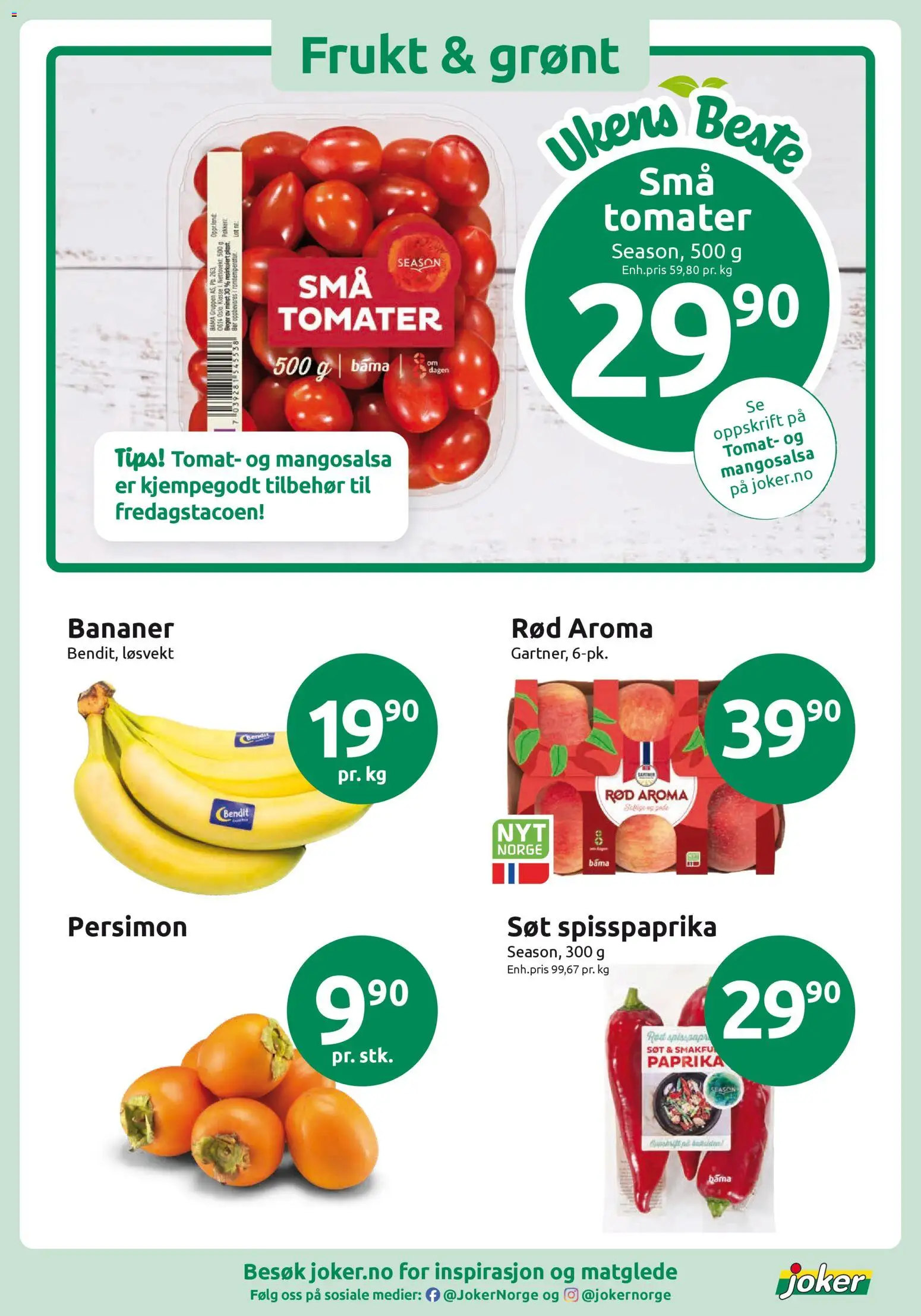 {H1} | Side: 15 | Produkter: Tomater, Bananer, Paprika, Форель