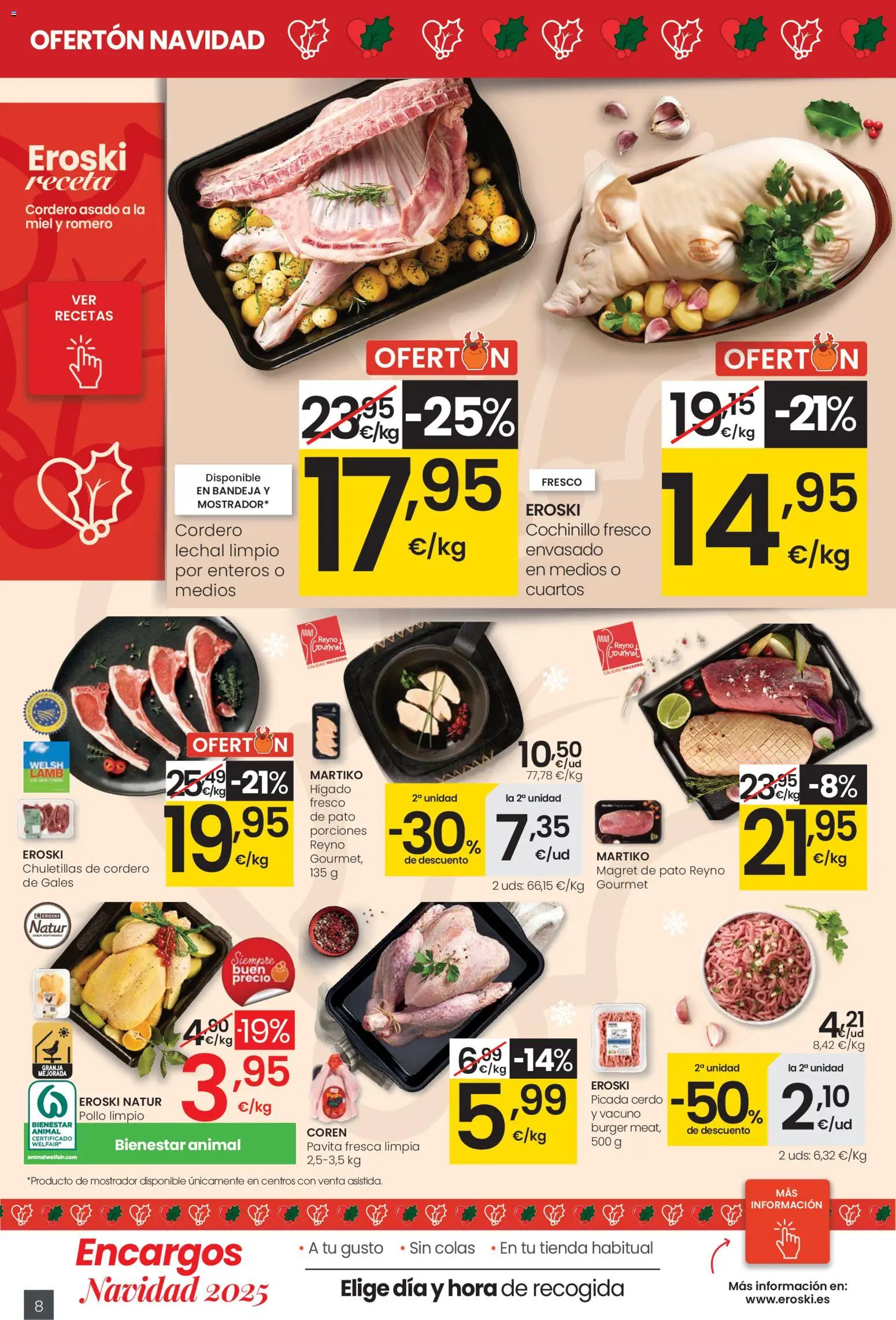 Eroski - Navidad │ válido desde el 18.12.2025 | Página: 8 | Productos: Ψηφιακή κάμερα, Cerdo, Φίλτρο καφέ, Bandeja