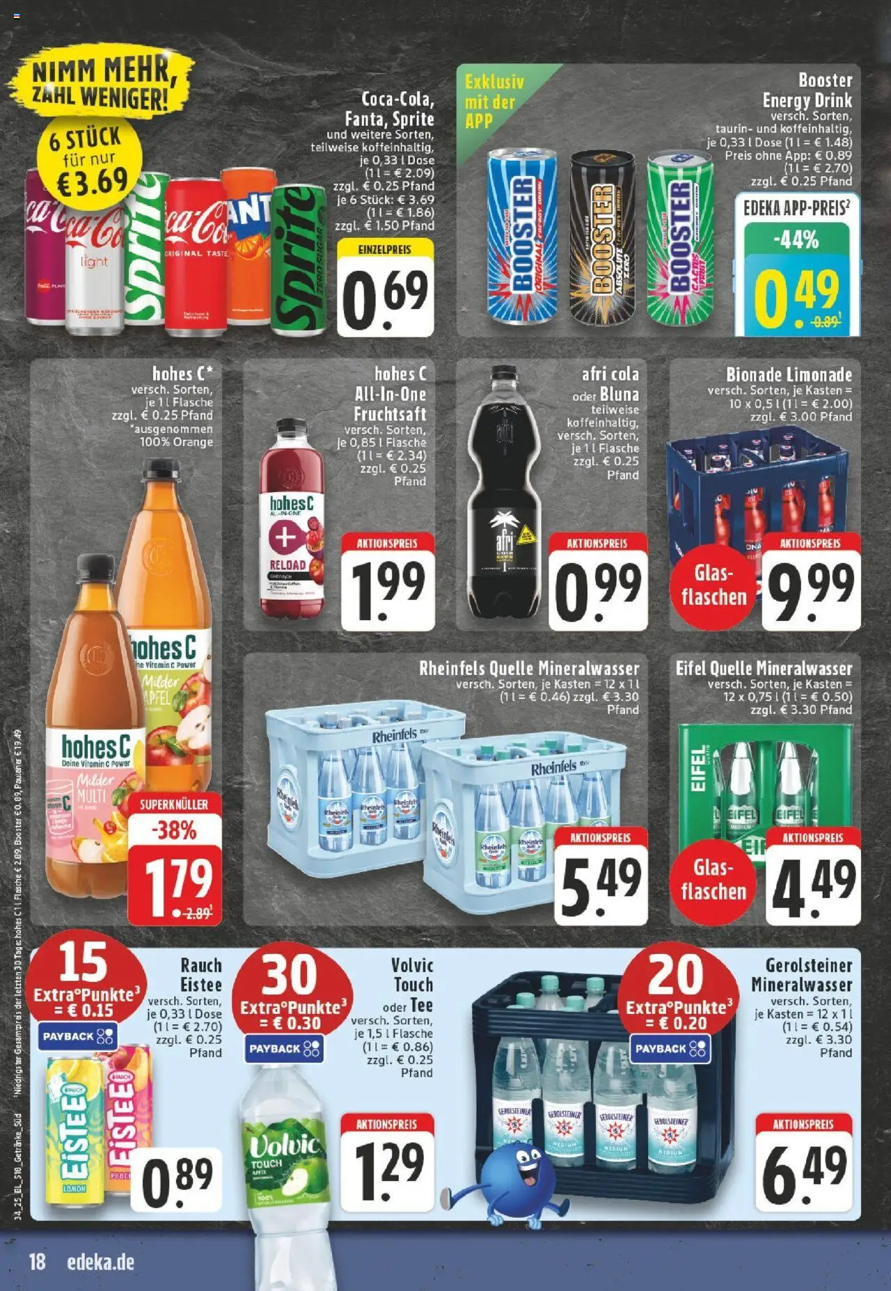 Edeka Prospekt 	 - gültig ab dem 18.08.2025 | Seite: 18 | Produkte: Äpfel, Limonade, Bionade, Tee