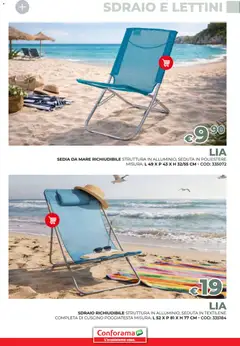 Anteprima del volantino Conforama volantino Giardino valido a partire dal 19.03.2026 | Pagina: 73 | Prodotti: Sdraio, Cuscino, Sedia