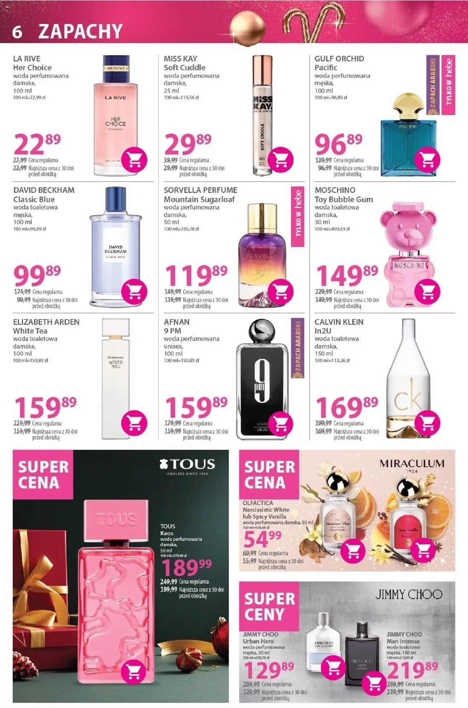 Hebe Gazetka od 15.11.2025 | Strona: 6 | Produkty: Zapach, Woda toaletowa, Woda