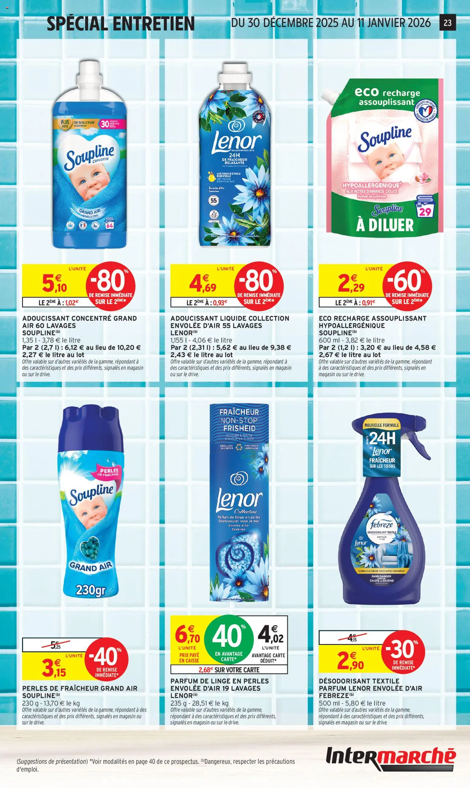 {H1} | Page: 23 | Produits: Lenor, Parfum, Désodorisant, Adoucissant