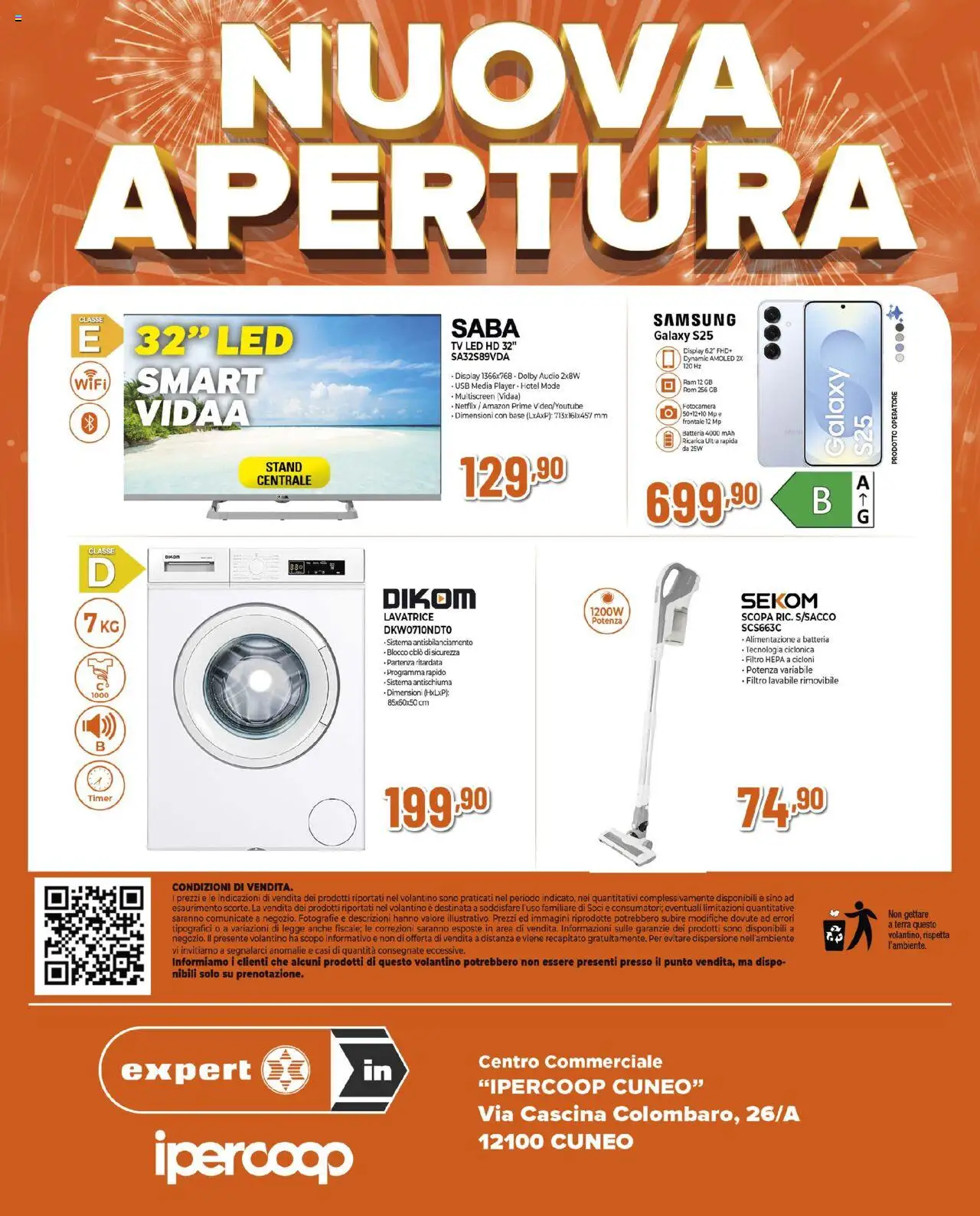 Volantino Ipercoop del 11.09.2025 | Pagina: 4 | Prodotti: Lavatrice, Scopa, TV, Terra
