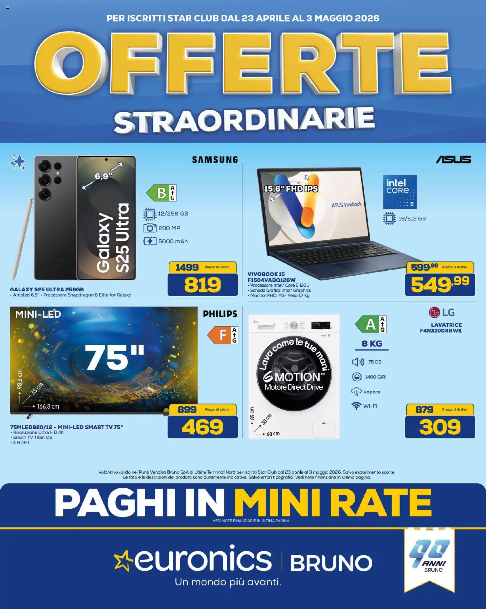 Volantino Euronics del 23.04.2026 | Pagina: 1 | Prodotti: Monitor, smart TV, TV, Samsung