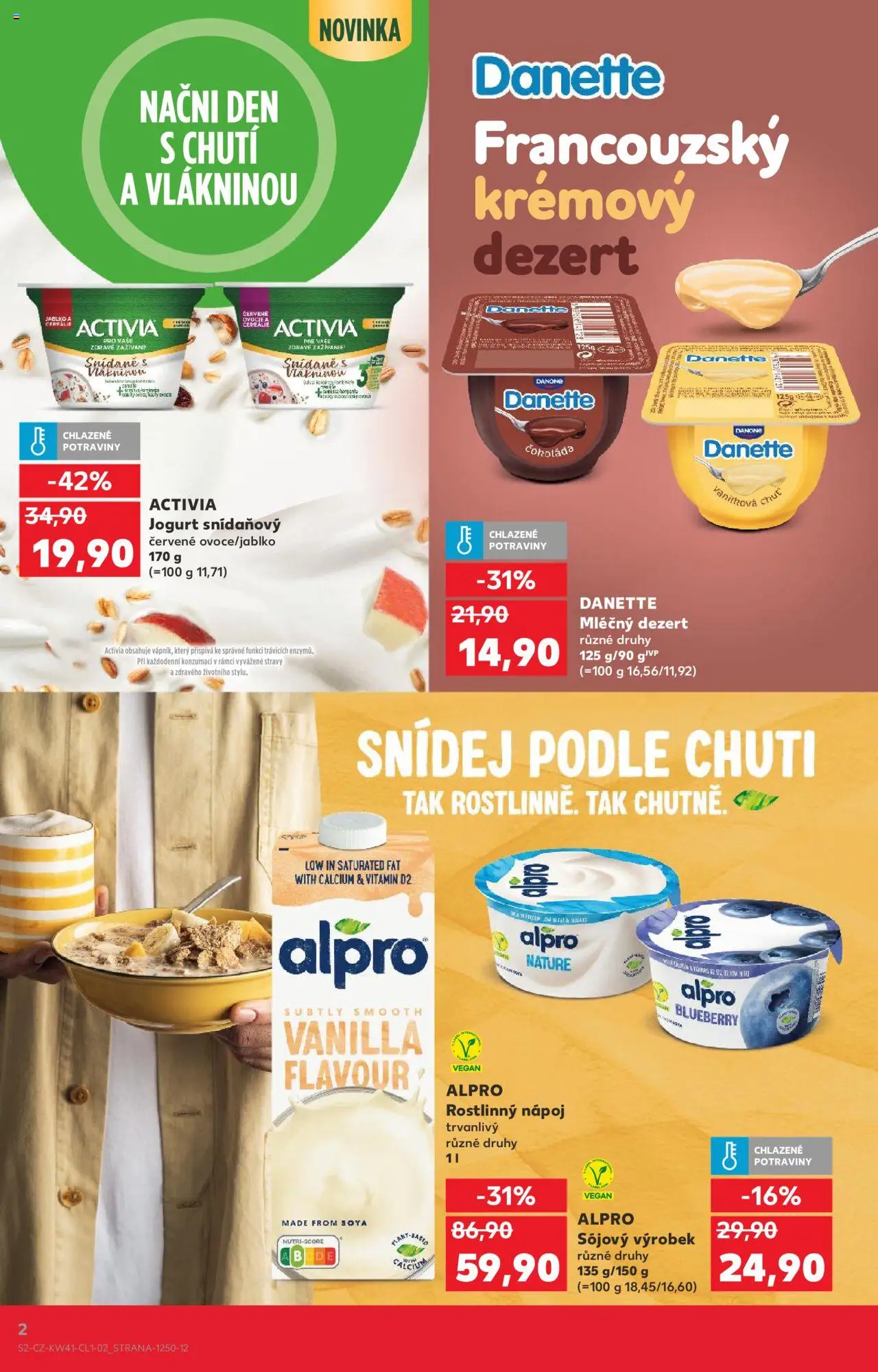 Kaufland leták - Praha 4 od 08.10.2025 | Strana: 2 | Produkty: Jogurt, Čokoláda, Potraviny, Alpro