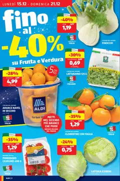 Anteprima del volantino LATTUGA ICEBERG, Iceberg lettuce min. 400 g valido a partire dal 15.12.2025 | Pagina: 2 | Prodotti: Frutta, Pomodoro, Secchio, Finocchi