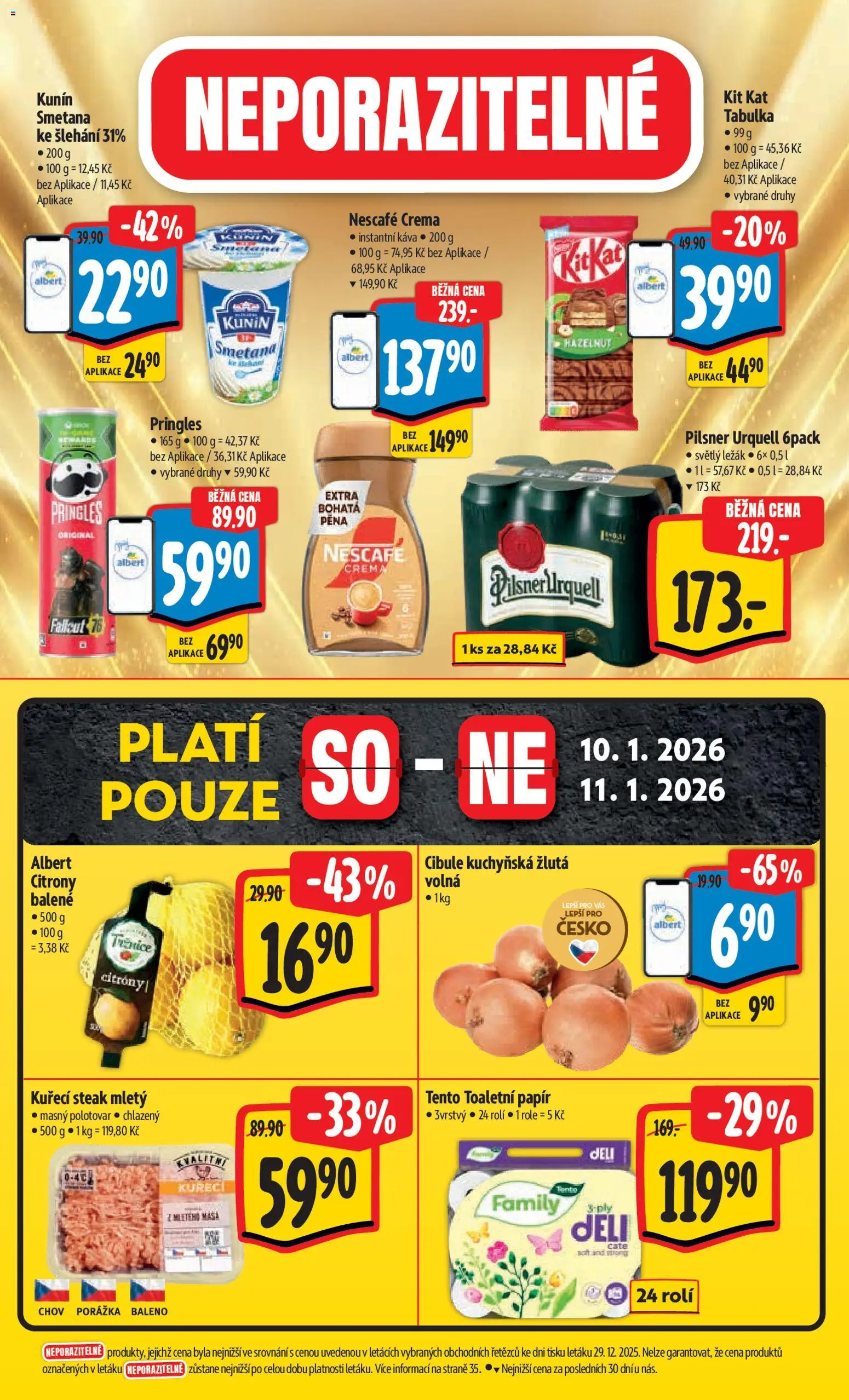 Albert leták - Hypermarket od 07.01.2026 | Strana: 9 | Produkty: Smetana, Steak, Nescafé, Crema