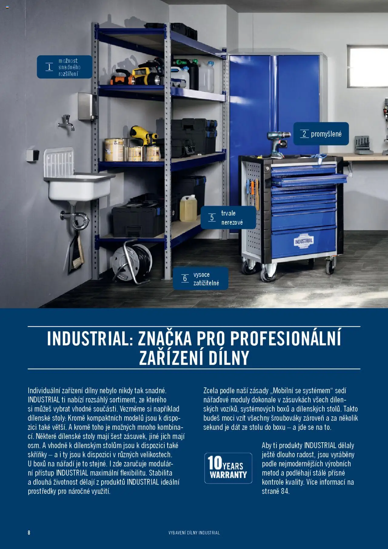 HORNBACH katalog - INDUSTRIAL - Systém vybavení dílny od 06.02.2025 | Strana: 8 | Produkty: Nářadí