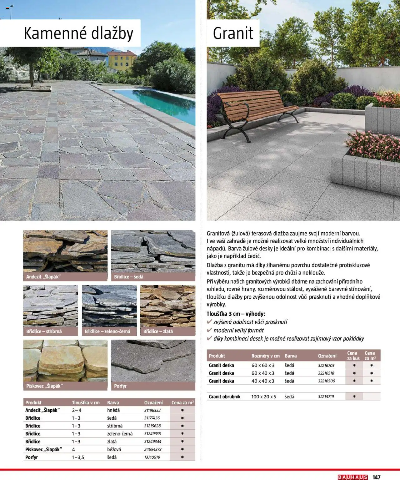 Bauhaus katalog Zahradní nábytek od 01.04.2025 | Strana: 147 | Produkty: Dlažba, Desky