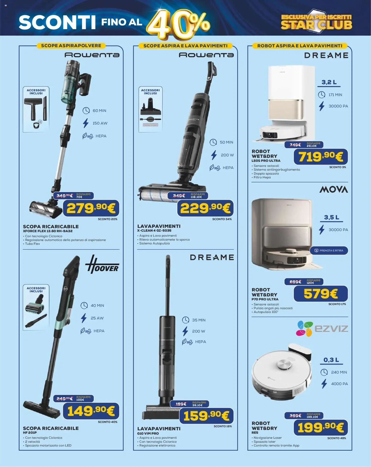 Volantino Euronics del 23.04.2026 | Pagina: 12 | Prodotti: Spazzola, Tubo, Aspirapolvere, Navigazione