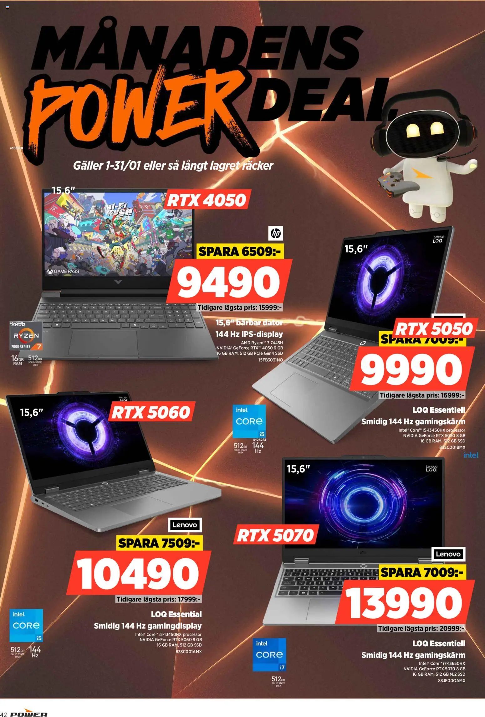 Power reklamblad aktuell från 12.01.2026 | Sida: 42 | Produkter: Galler, Dator