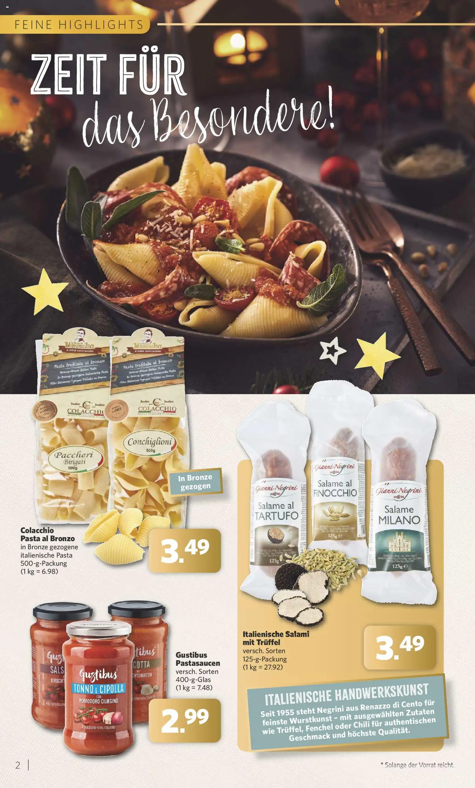Combi Sonderangebote – gültig ab 08.12.2025 | Seite: 2 | Produkte: Chili, Pasta, Salami
