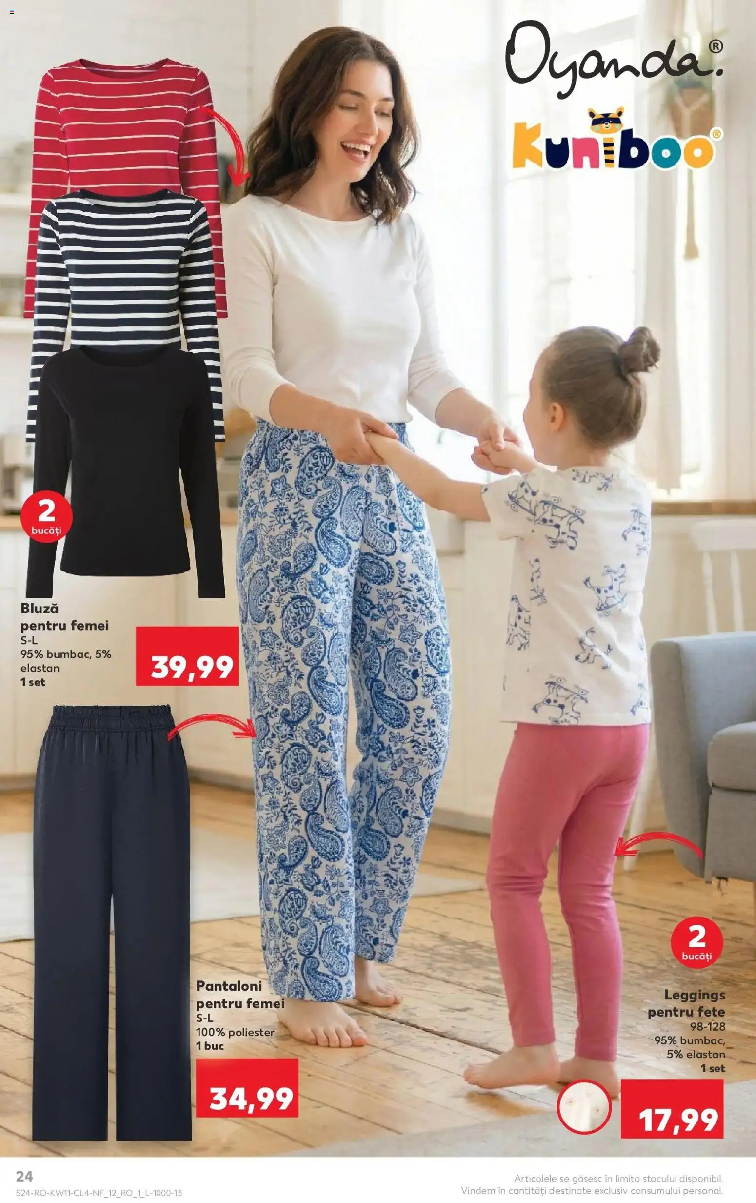 Noul catalog Kaufland – valabil de la 11.03.2026 | Pagină: 24 | Produse: Bluză, Pantaloni