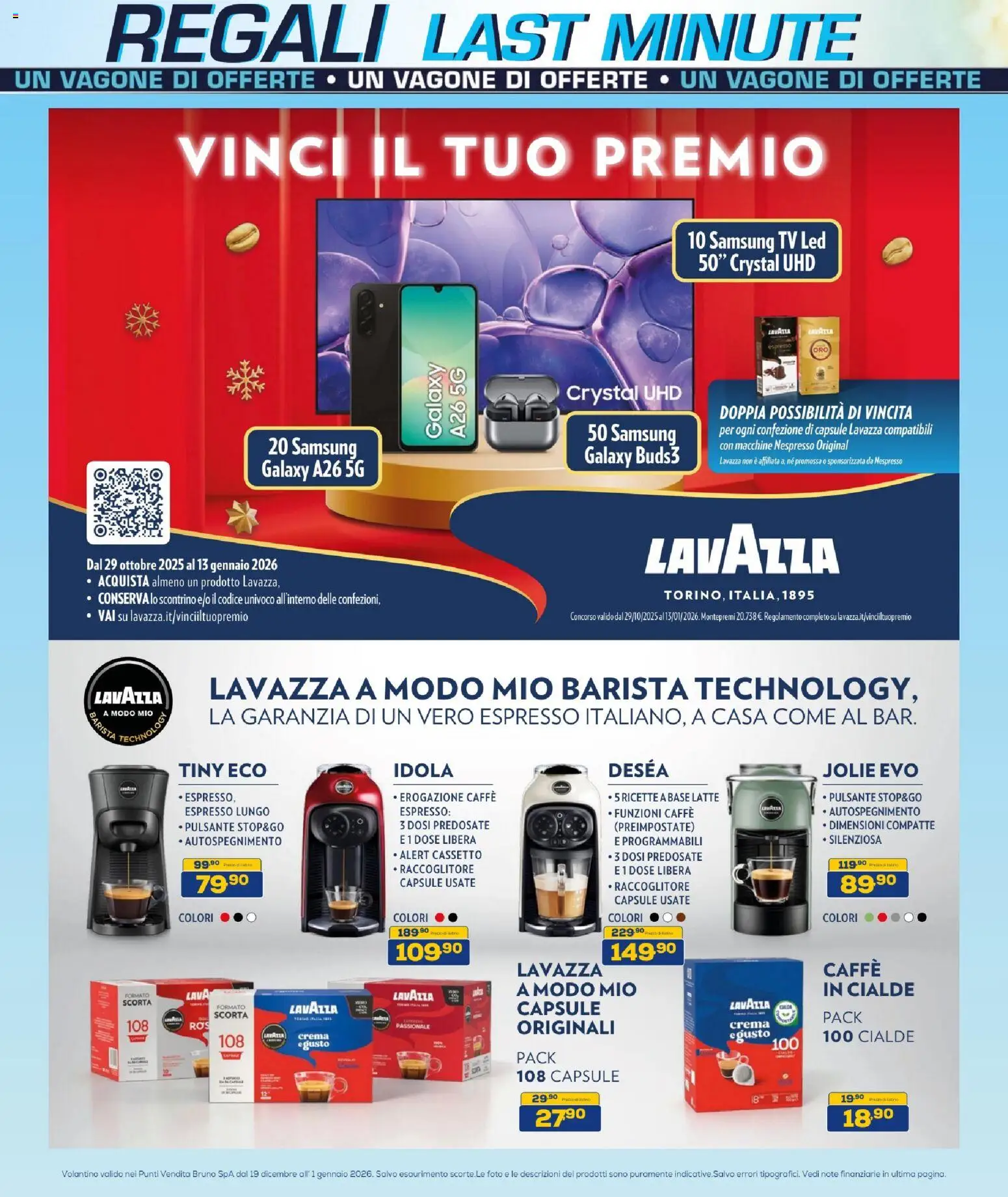 Volantino BRUNO del 19.12.2025 | Pagina: 33 | Prodotti: Crema, Caffè, TV, Lavazza