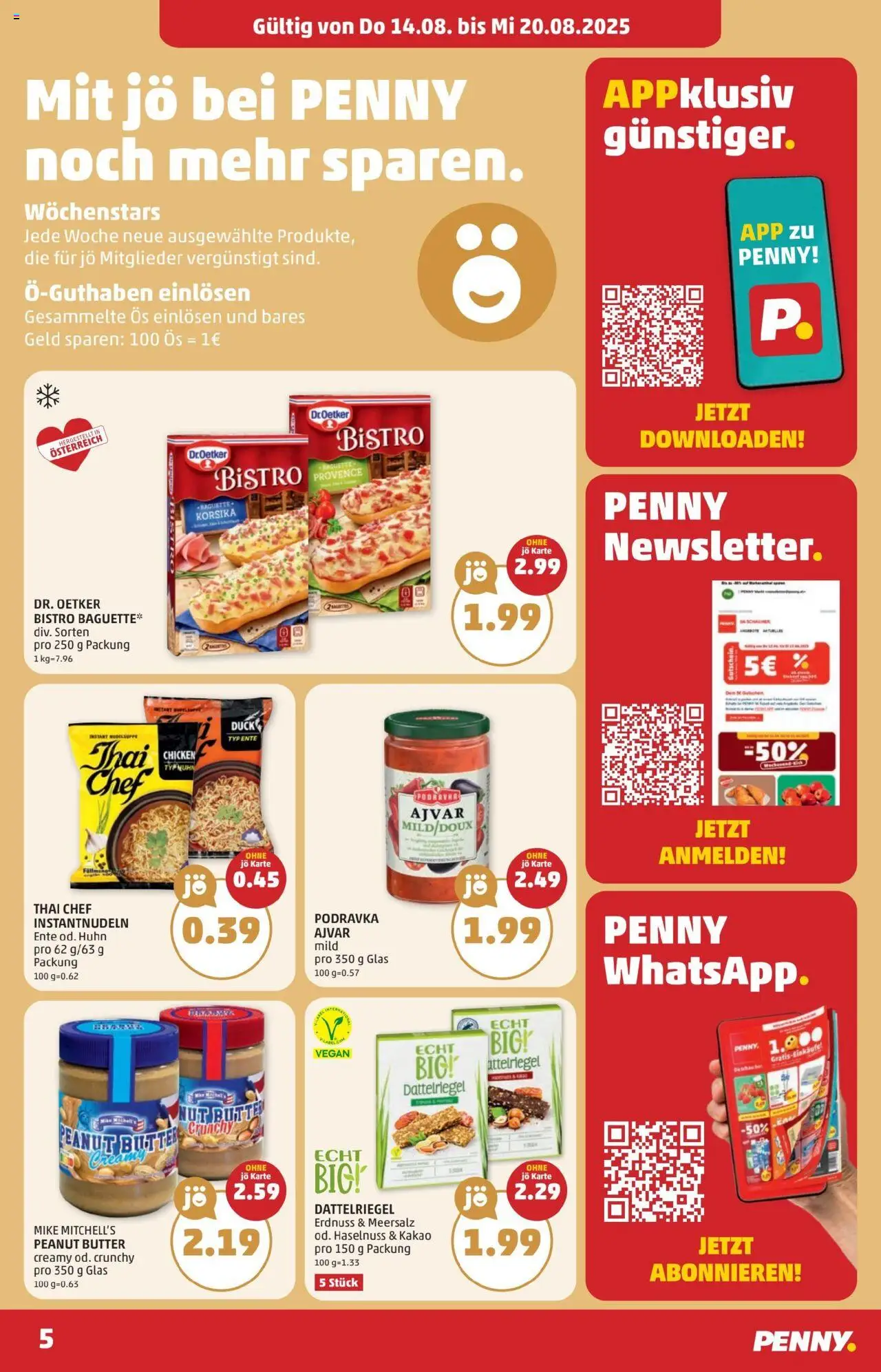Penny Markt - Eröffnung in 5204 Straßwalchen gültig ab 14.08.2025 | Seite: 5 | Produkte: Jääkaappipakastin, Butter