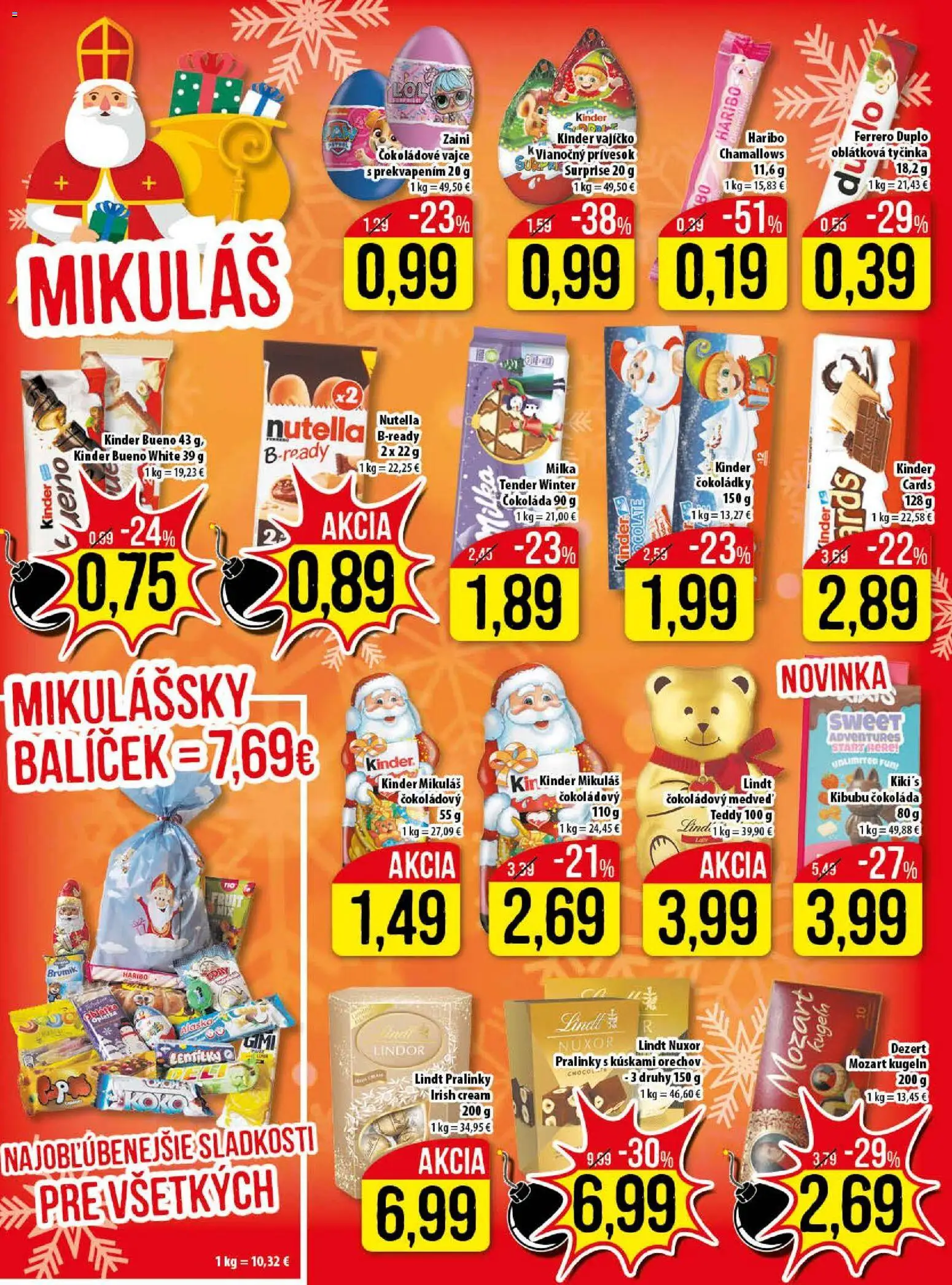 Nové Klas akcie – leták je platný od 01.12.2025 | Strana: 10 | Produkty: Lindor, Kinder, Čokoláda, Nutella