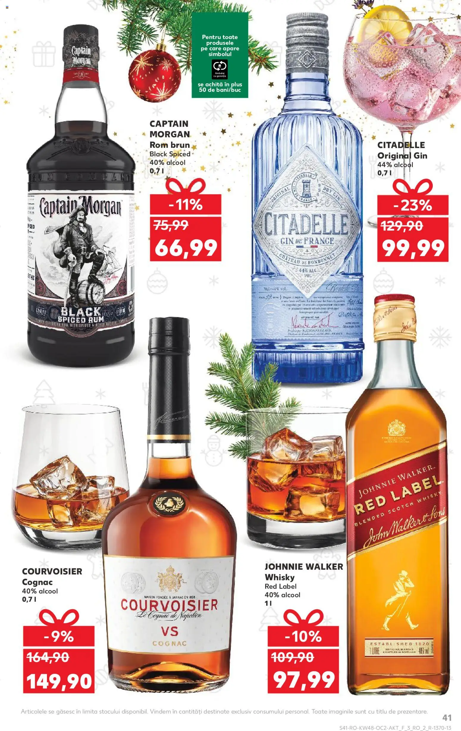 Noul catalog Kaufland – valabil de la 26.11.2025 | Pagină: 41 | Produse: Rom, Gin