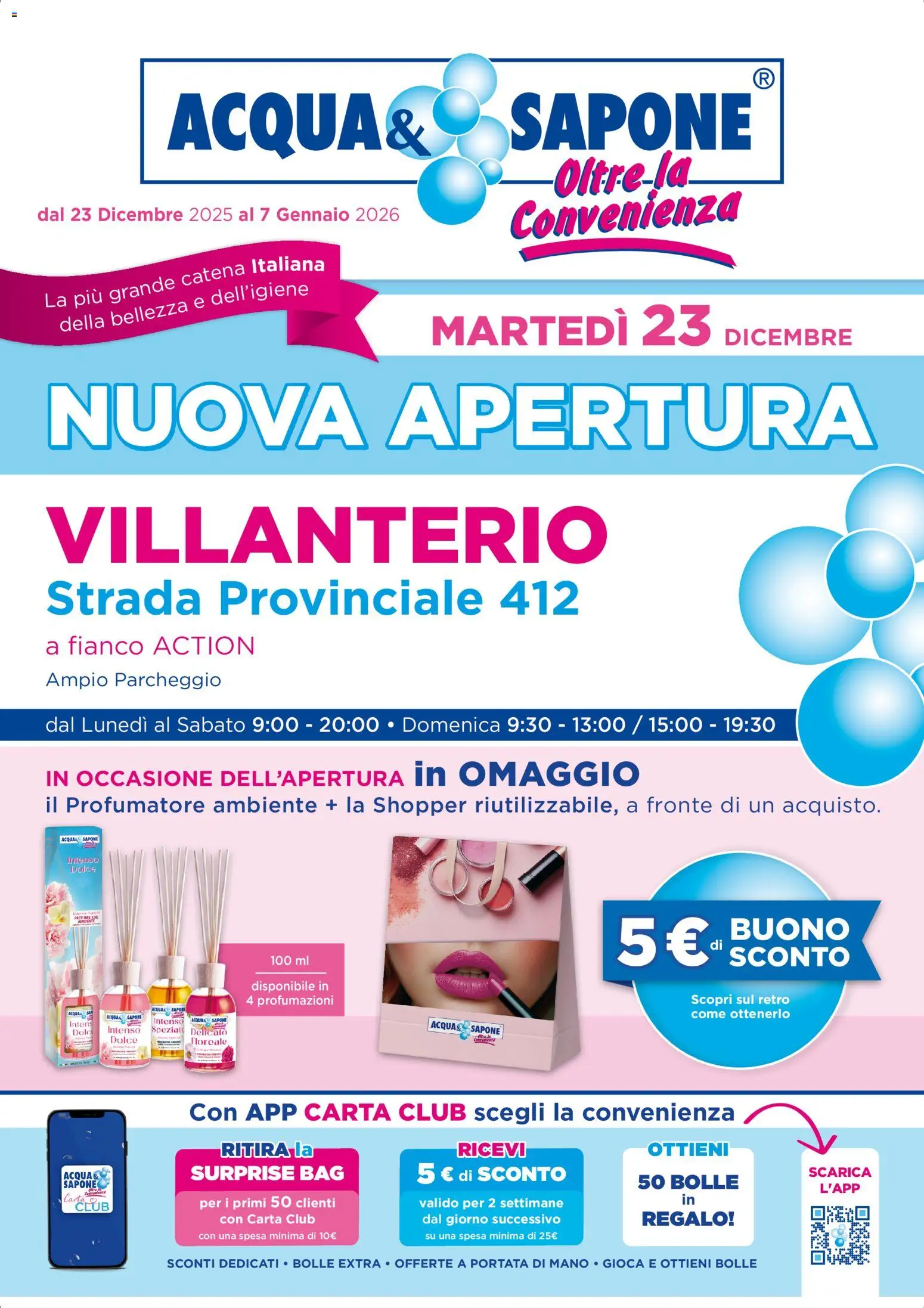 Volantino Acqua e Sapone del 23.12.2025 | Pagina: 1 | Prodotti: Sapone, Acqua