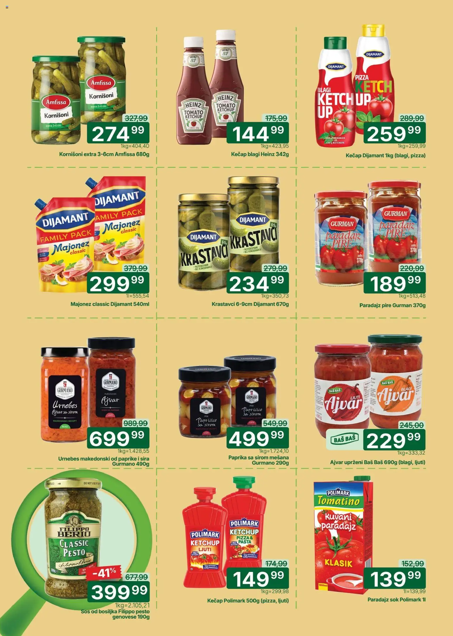 Univerexport katalog - važi od 19.01.2026 | Strana: 14 | Proizvode: Kečap, Ajvar, Krastavci, Paprika