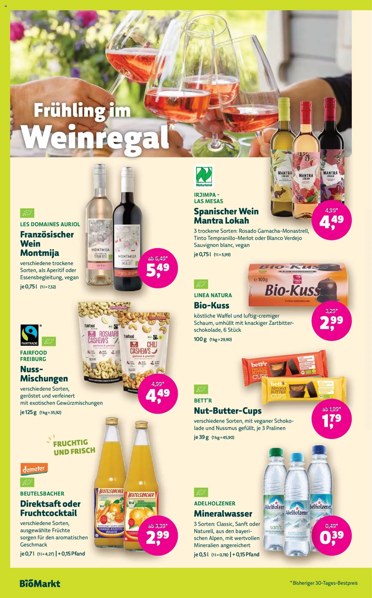 BioMarkt Prospekt – gültig ab 11.03.2026 | Seite: 12 | Produkte: Adelholzener, Mineralwasser, Creme, Dattel