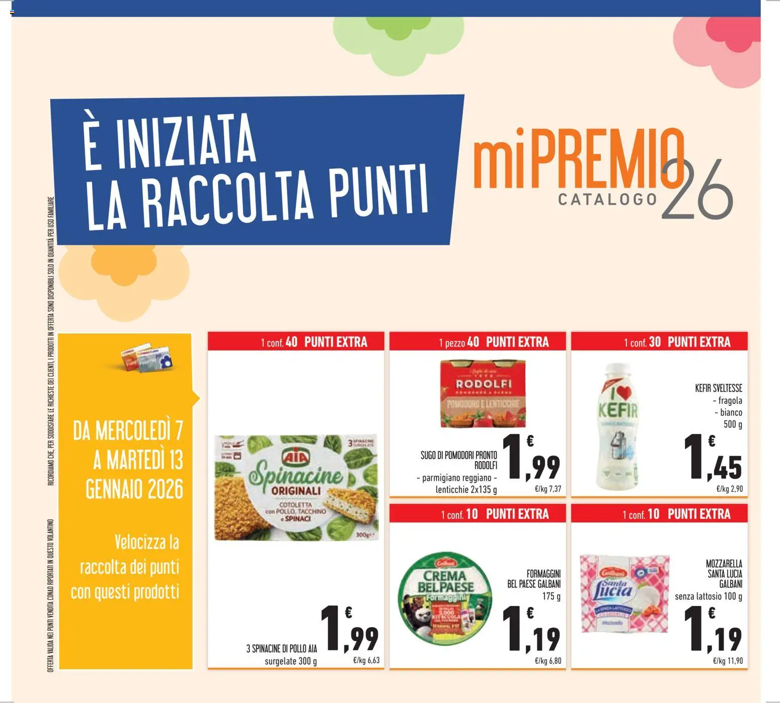 Volantino Conad del 07.01.2026 | Pagina: 20 | Prodotti: Pollo, Pomodoro, Pomodori, Spinaci