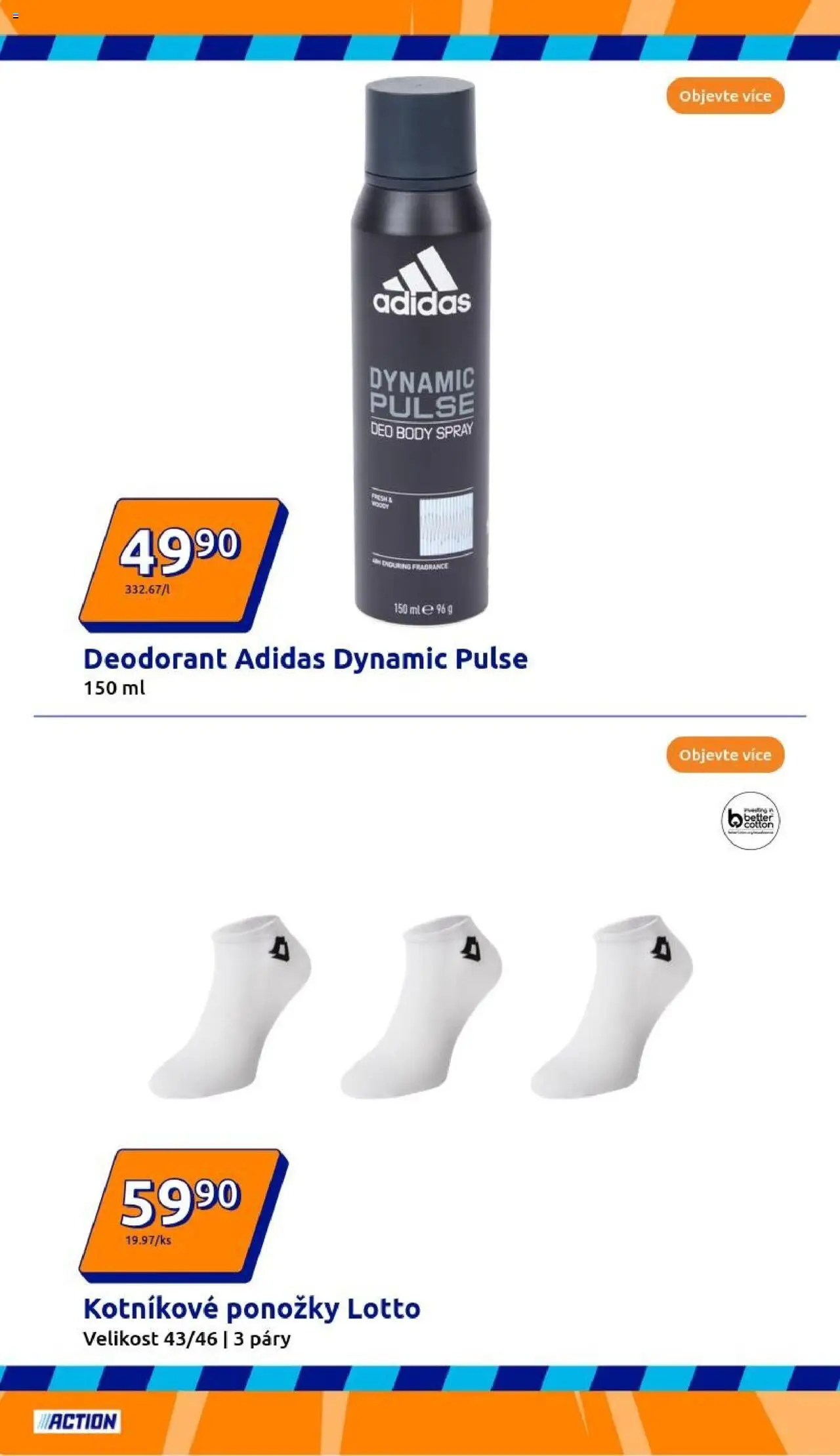 Action leták od 10.09.2025 | Strana: 4 | Produkty: Deodorant, Ponožky, Body