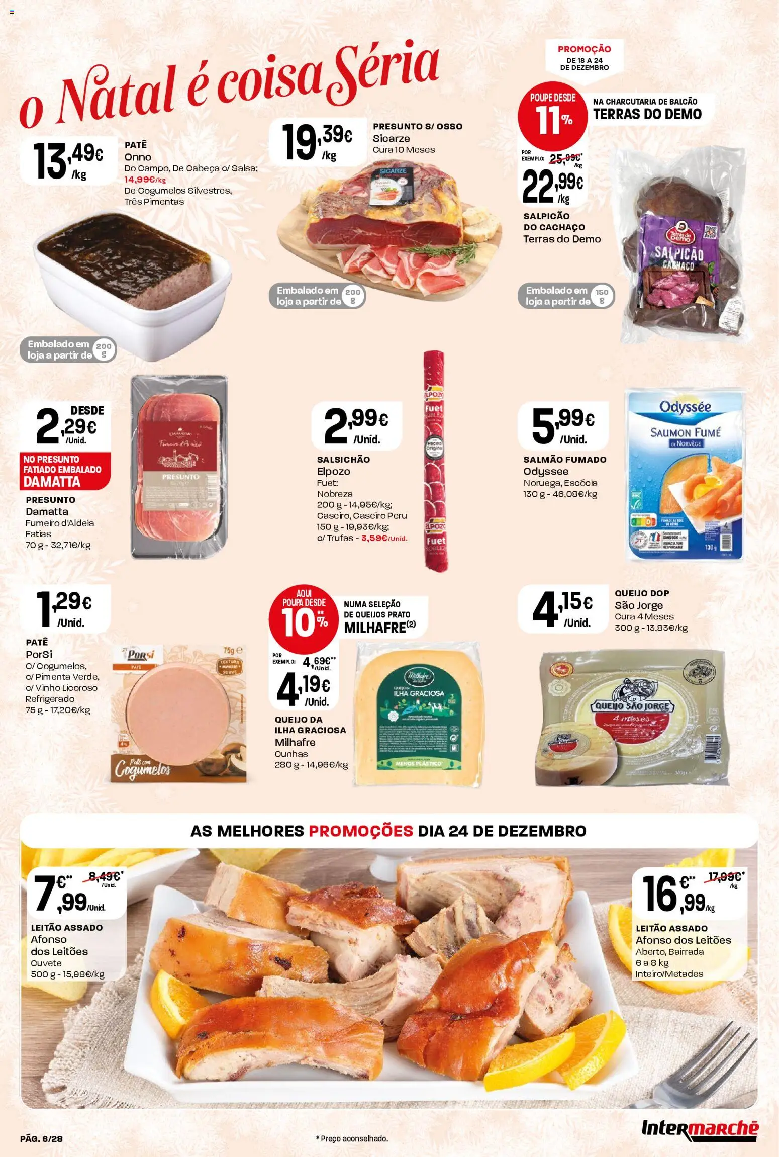 Intermarché Folheto Contact │ válido de 18.12.2025 | Página: 6 | Produtos: Peru, Salpicão, Queijo, Vinho