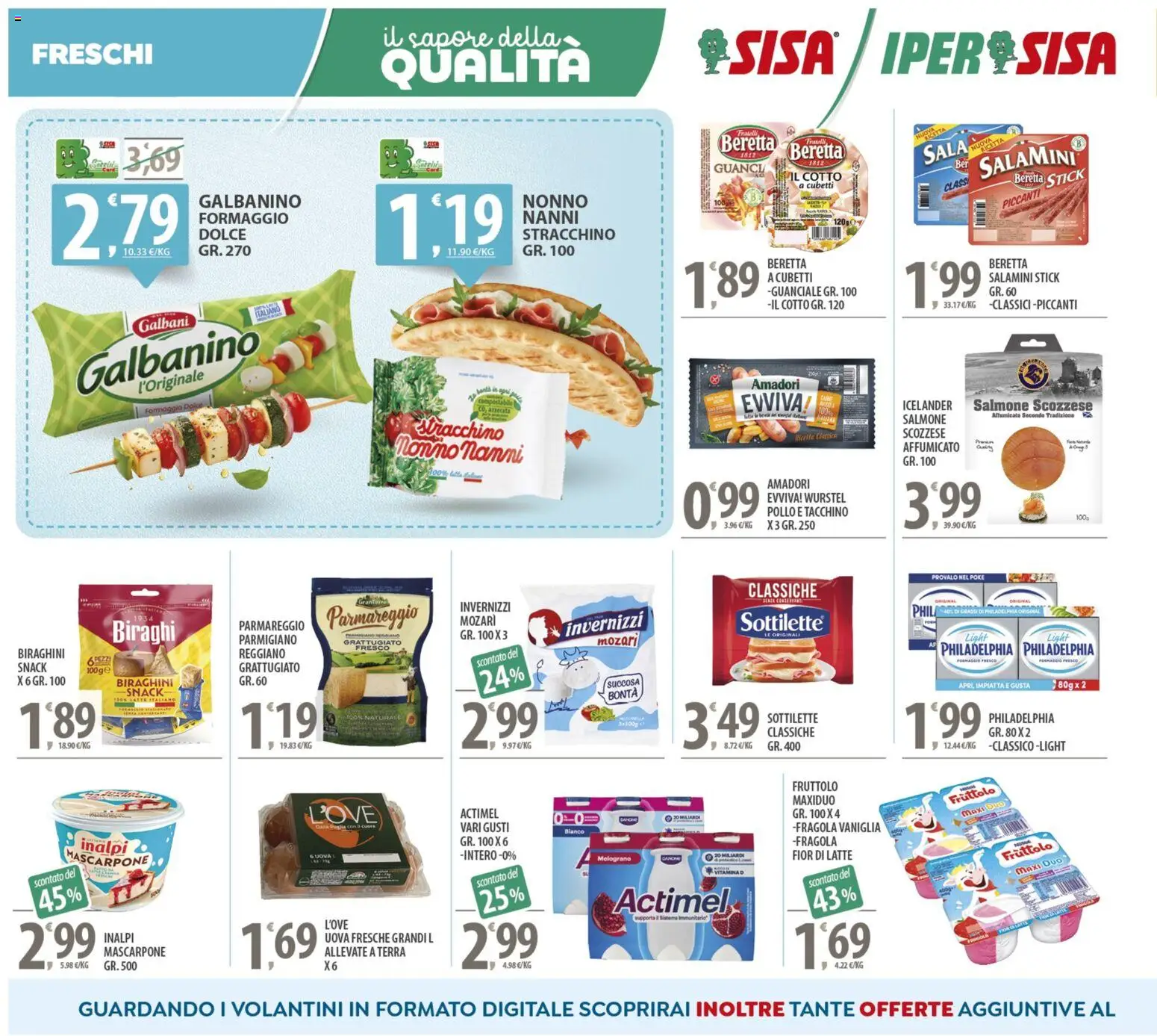 Volantino SISA del 24.10.2025 | Pagina: 6 | Prodotti: Tacchino, Formaggio, Wurstel, Mascarpone