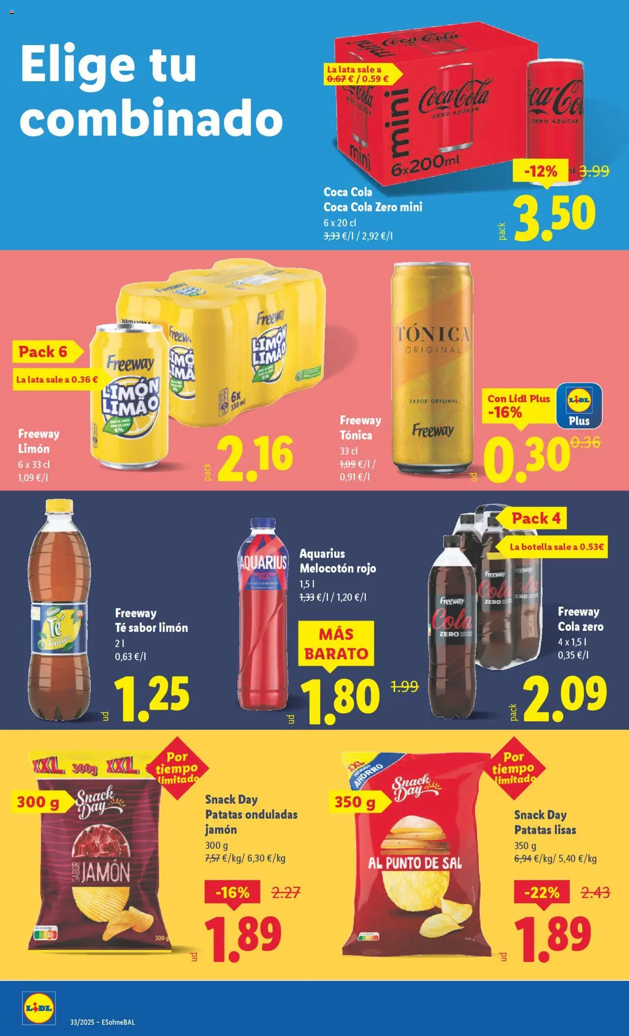 Lidl catálogo VAL │ válido desde el 11.08.2025 | Página: 8 | Productos: Lima, Jamón, Té, Melocotón rojo