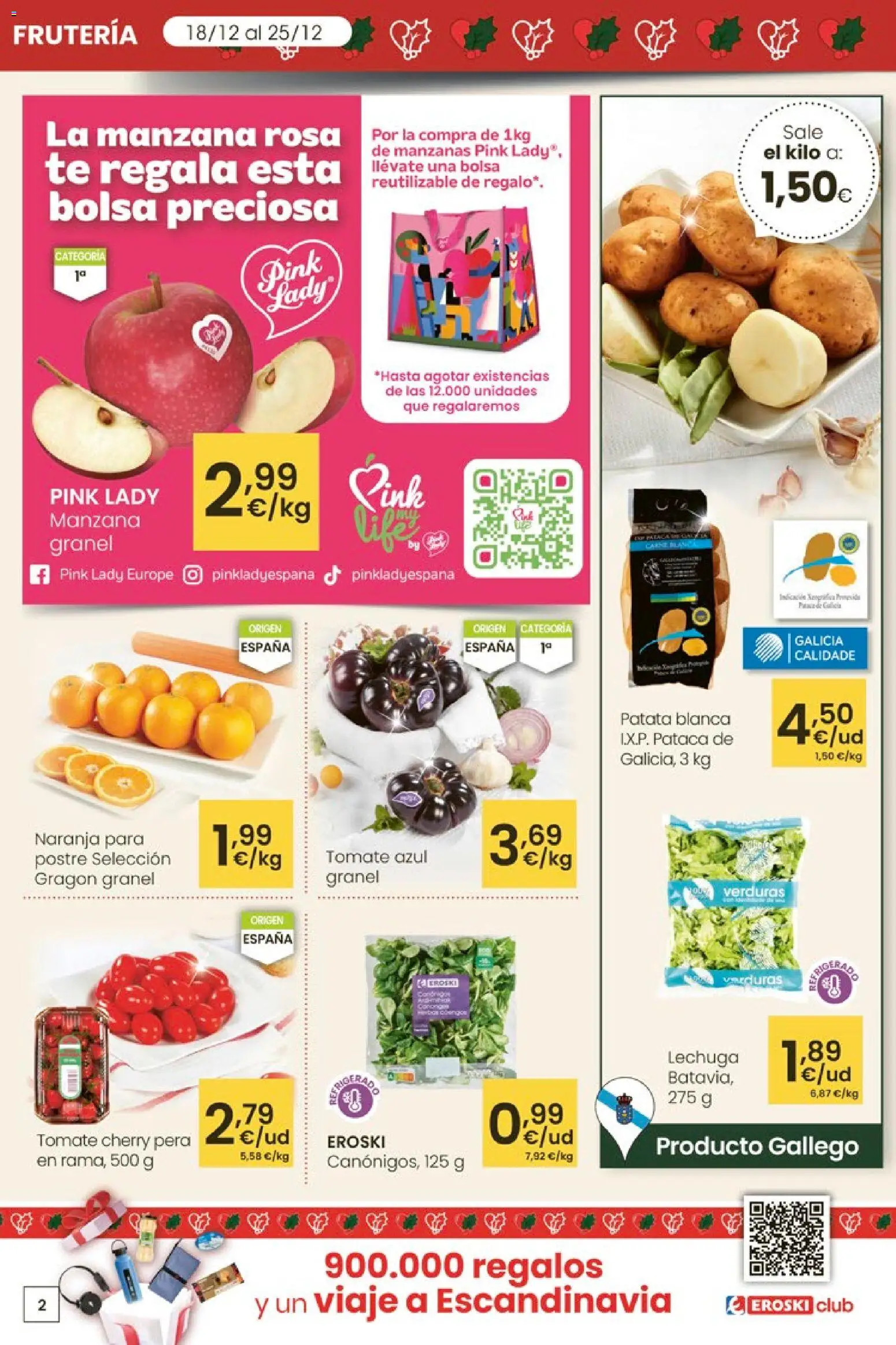Eroski - Navidad  │ válido desde el 18.12.2025 | Página: 2 | Productos: Manzanas, Manzana, Té, Bolsa