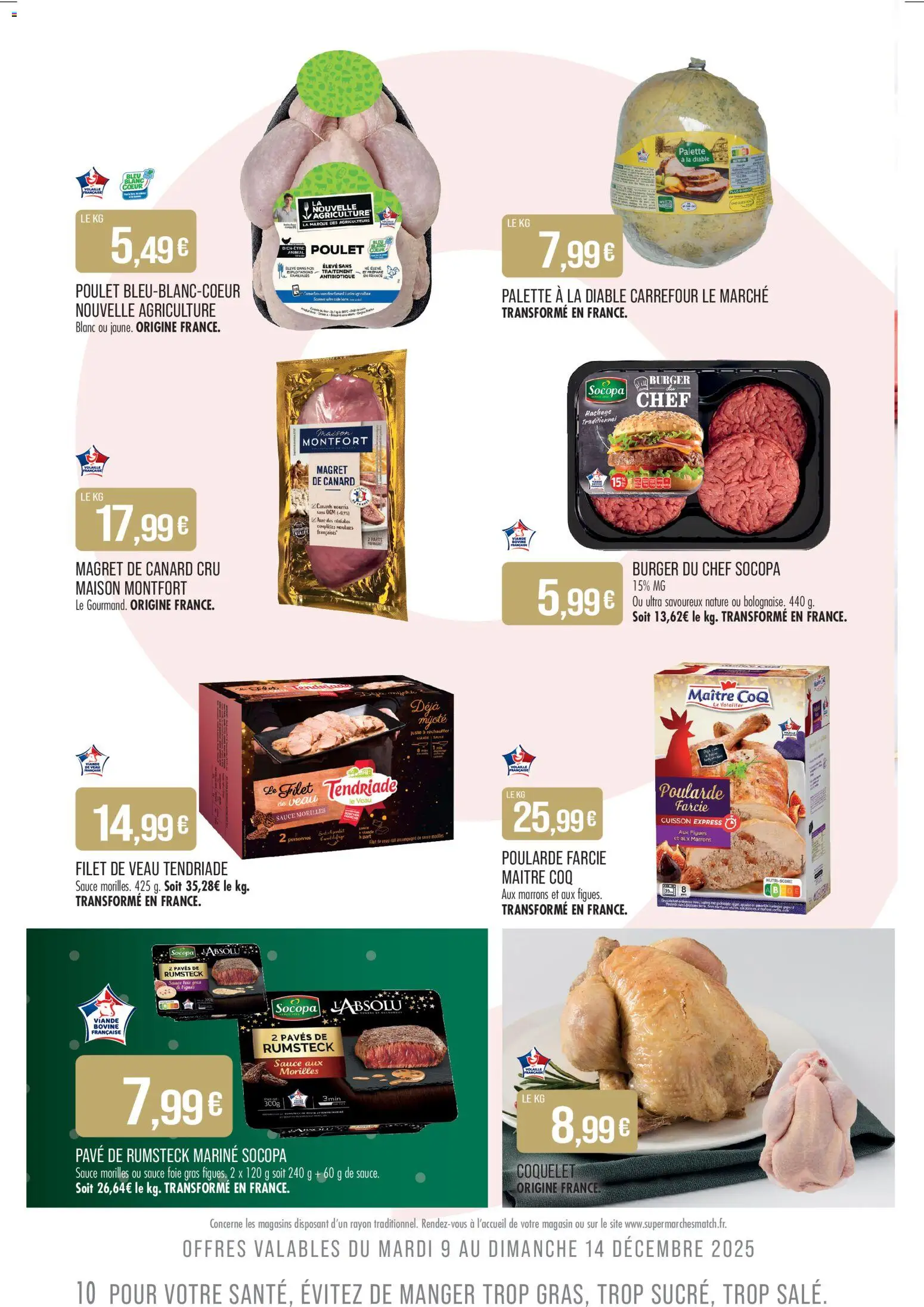 {H1} | Page: 10 | Produits: Magret de canard, Viande, Rumsteck, Viande bovine