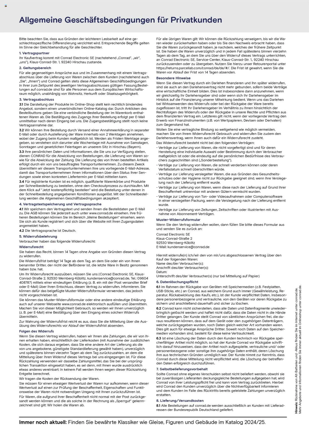 Conrad  Modellbahn Katalog - gültig ab dem 25.08.2025 | Seite: 98