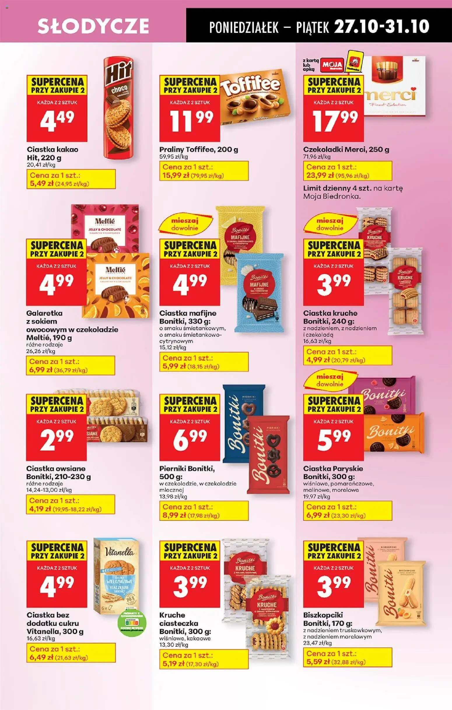 Biedronka gazetka od 27.10.2025 | Strona: 59 | Produkty: Pierniki, Toffifee, Ciastka mafijne, Ciastka owsiane
